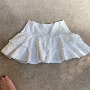 Girls Katie J Lilly Ruffle skirt- Ivory